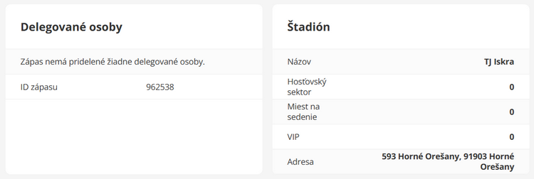 OSOBY A ŠTADIÓN