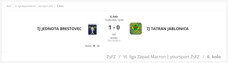 výsledok