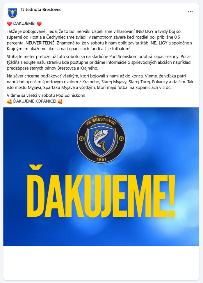 hlasovanie - Iná liga - výsledok